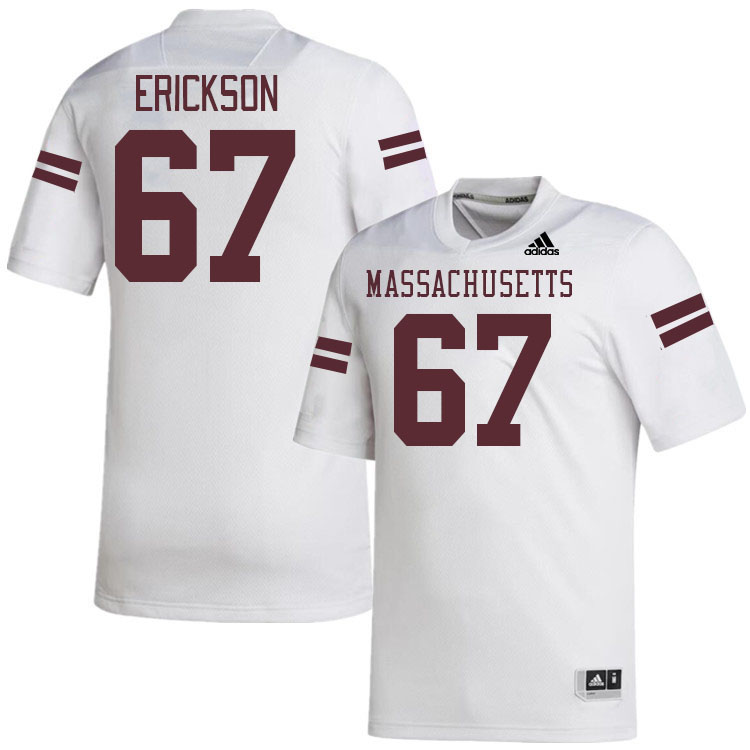 Massachusetts Minutemen #67 Cole Erickson College Football Jerseys Stitched-White